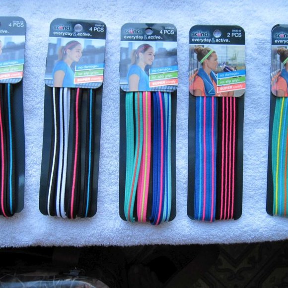 Scunci Everyday & Active No Slip Silicone No Metal Damage Comfy Head Bands Black - Picture 2 of 16